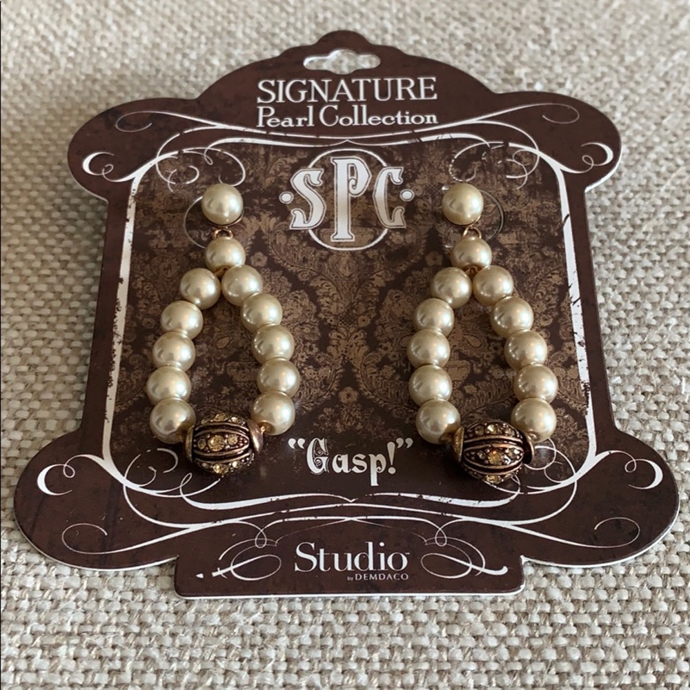 NEW! Pearl and copper earrings